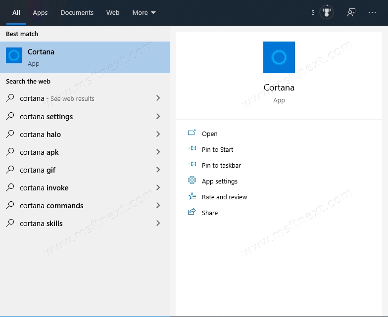 Uninstall Or Reinstall Cortana In Windows 10