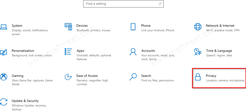 Windows 10 Privacy In Settings
