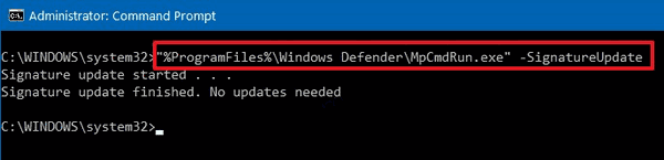 Microsoft Defender Update Definitions