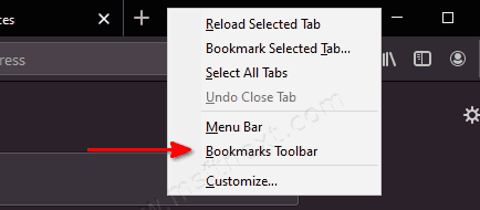 Default Tab Right Click Menu In Firefox 84