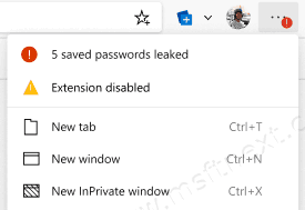 Microsoft Edge Password Monitor Leaked Password 1