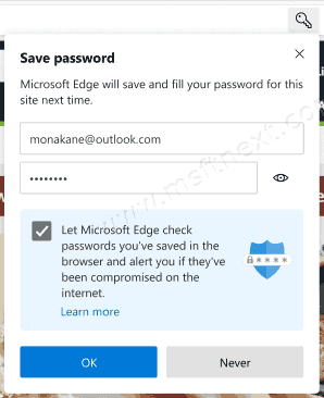 Microsoft Edge Password Monitor