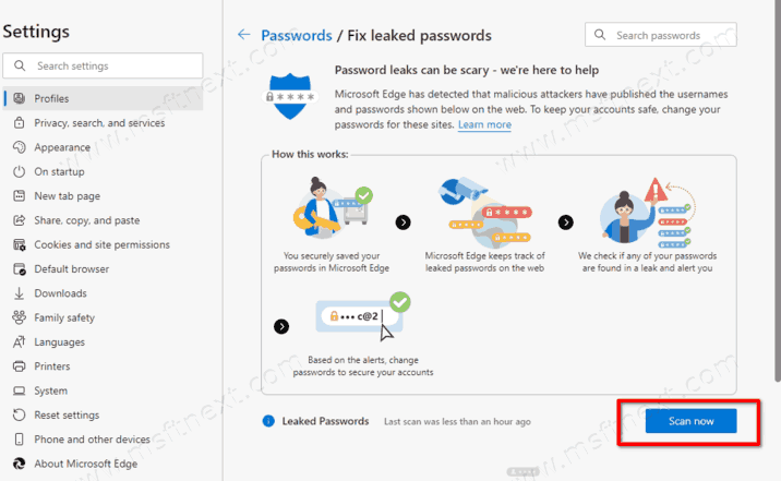 Scan For Leaked Passwords