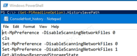 Msftnext PowerShell Command History