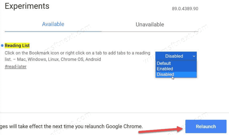 Chrome Disable Reading List