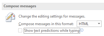 Disable Text Predictions In Outlook