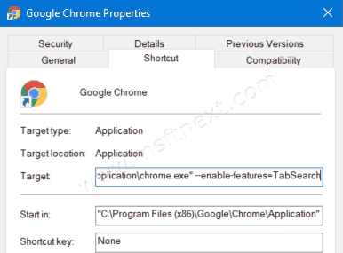 Enable Features Tab Search Google Chrome