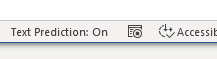 Word Text Prediction In Status Bar