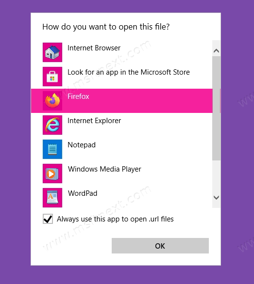 How to Open Web Shortcut in Any Browser Rather Than Default