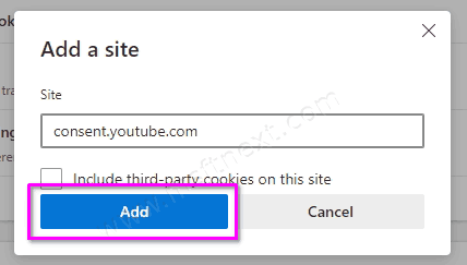 Disable Before You Continue To YouTube Message In Edge