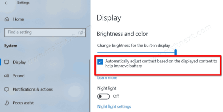 How to Disable Content Adaptive Brightness Control on Windows 10