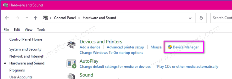 Open Device Manager In Control Panel