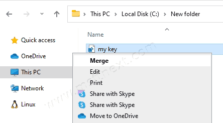 Merge Registry Key