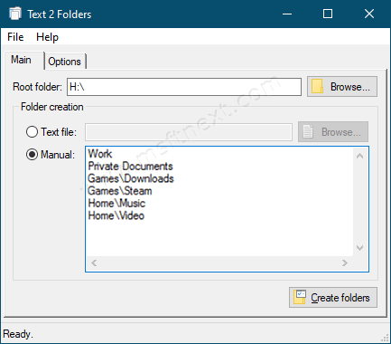 Text 2 Folders