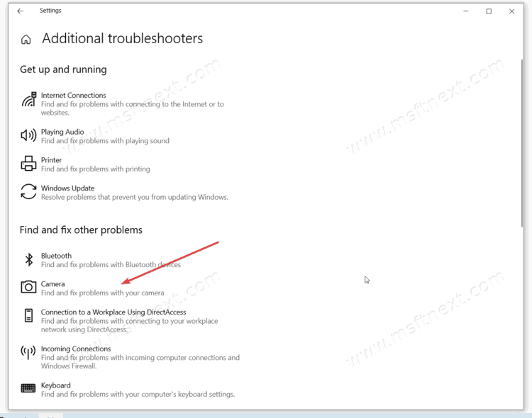 Advanced Troubleshooters Camera