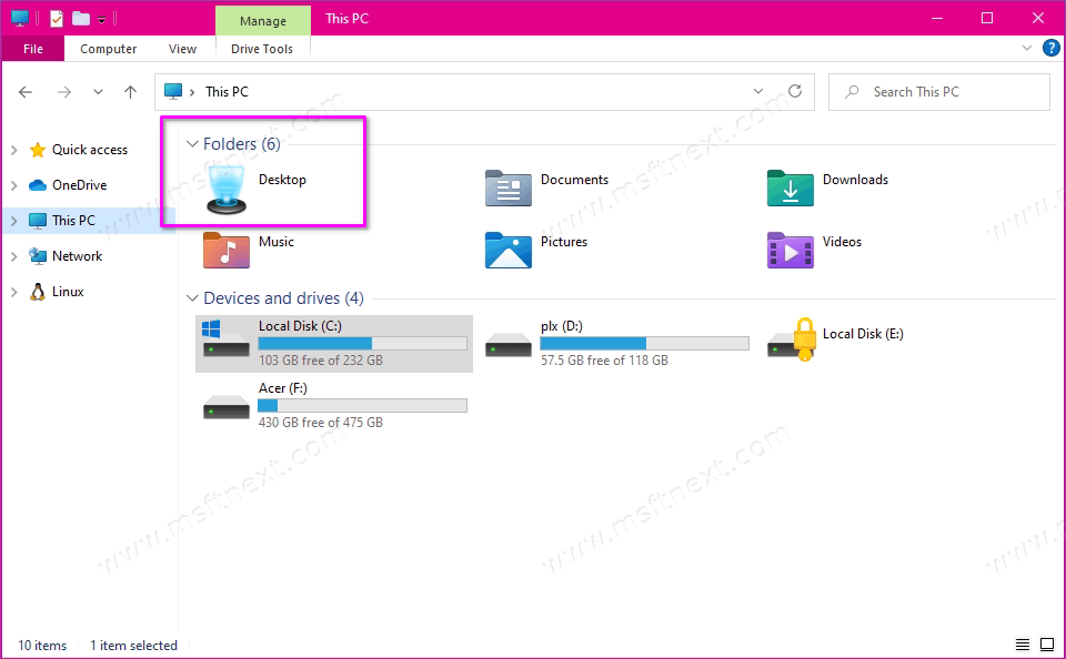 Change Desktop Folder Icon In This PC In Windows 10