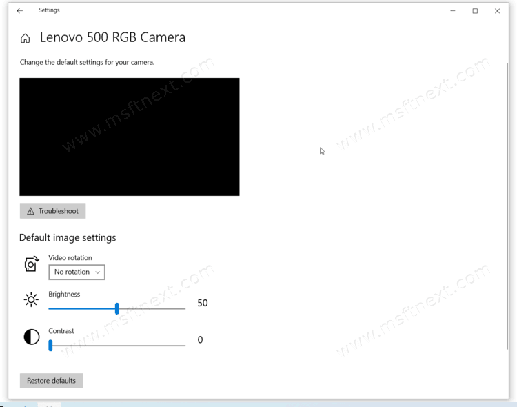 Change Webcam Brightness And Contrast In Windows 10