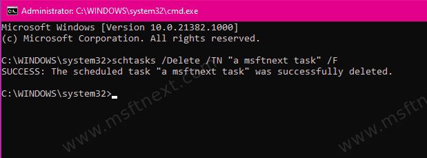 Delete A Scheduled Task In Command Prompt