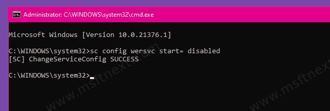 Disable Windows Error Reporting Service In Cmd