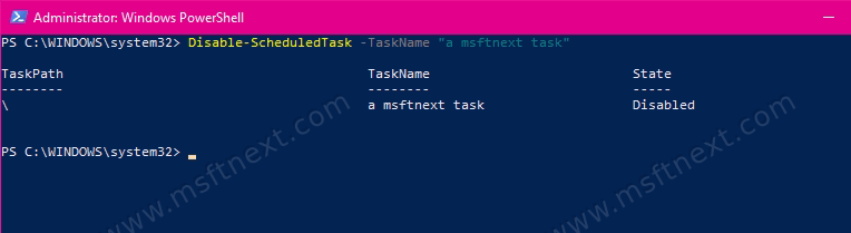 Disable A Scheduled Task In PowerShell