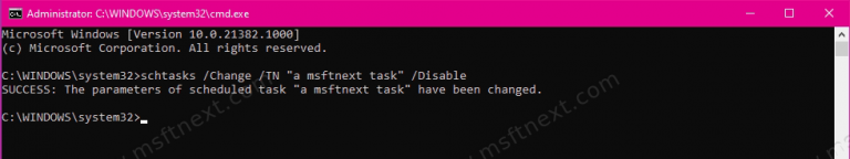 How to enable or disable a scheduled task in Windows 10