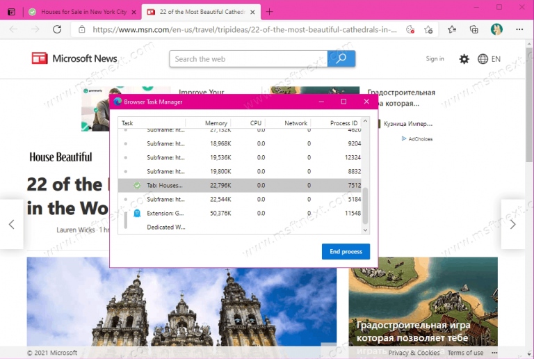 Edge Processes Prevent users from ending Edge processes with built-in task manager
