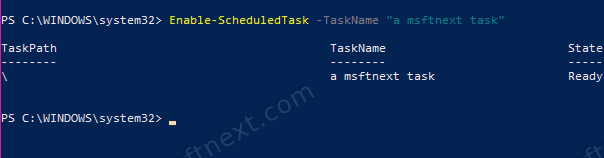 Enable A Scheduled Task In PowerShell