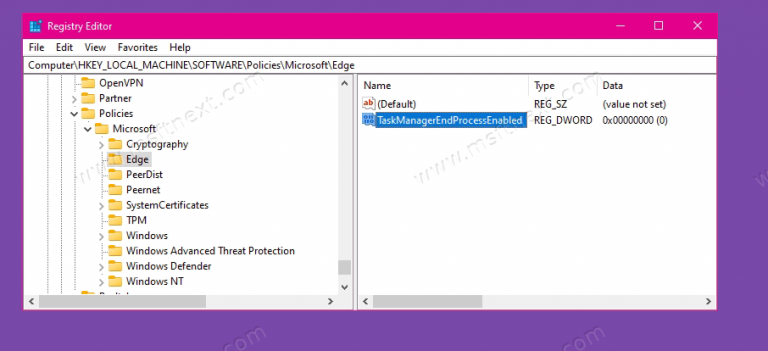 Prevent users from ending Edge processes with built-in task manager