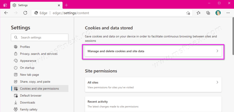 Manage And Delete Cookies And Site Data 2