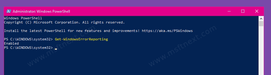 See Error Reporting Status In PowerShell