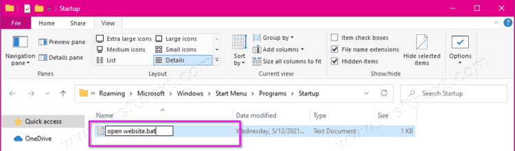 Windows 10 Open A Website On Startup With Batch File 3
