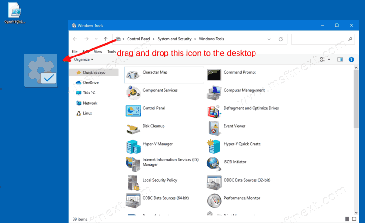 Create Windows Tools Folder Shortcut In Windows 10