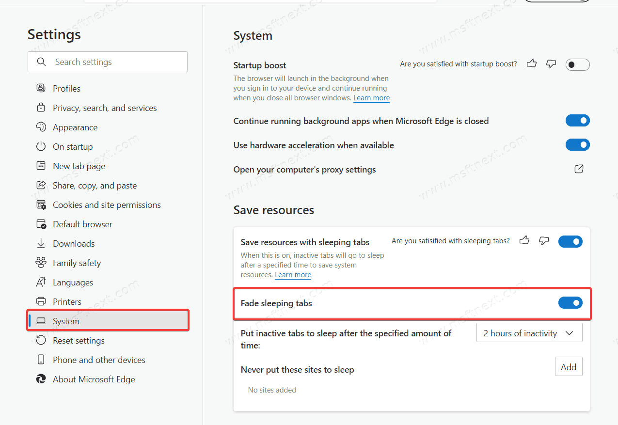 Disable Tab Fading In Microsoft Edge