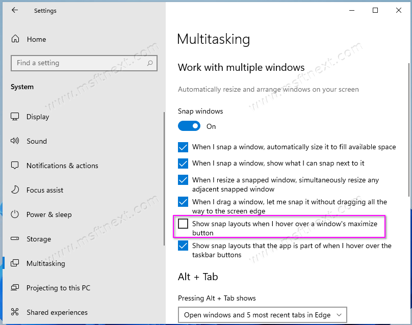 Disable Snap Layouts For Maximize Button In Windows 11