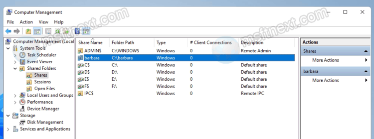 How to track connections to shared folders on local network on Windows