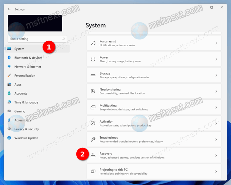 Windows 11 Settings System Recovery