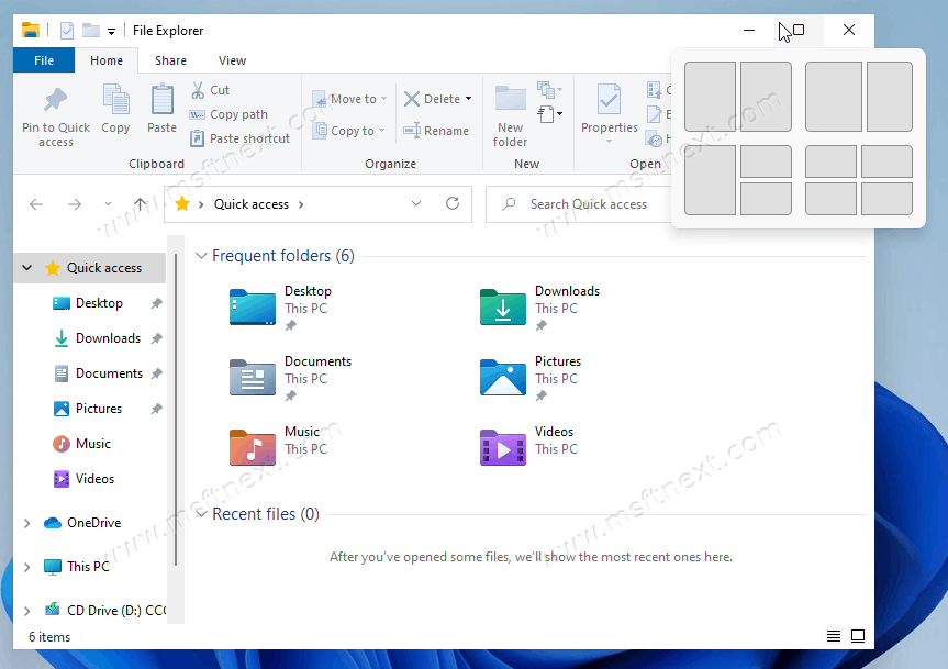 Windows 11 Snap Layouts For Maximize Button