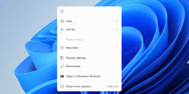 Windows 11 new context menus