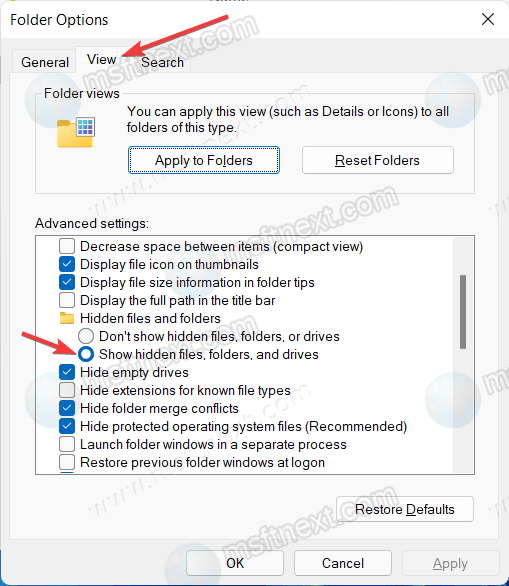 Windows 11 Show Hidden Files Folders And Drives Option