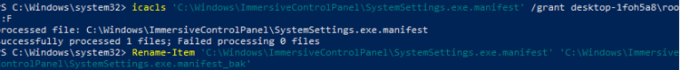 Get Full Access To Systemsettings Exe Manifest