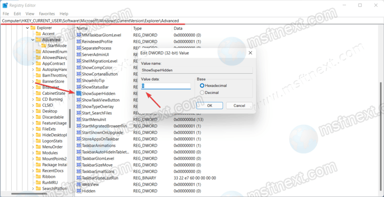 Show Protected Files In Registry