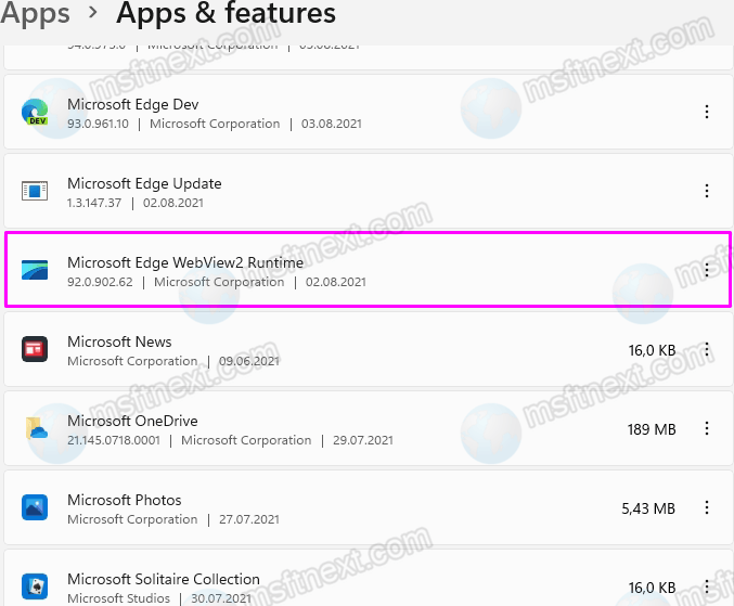 Edge WebView2 Runtime