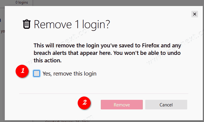 Firefox Confirm Removal Of All Logins