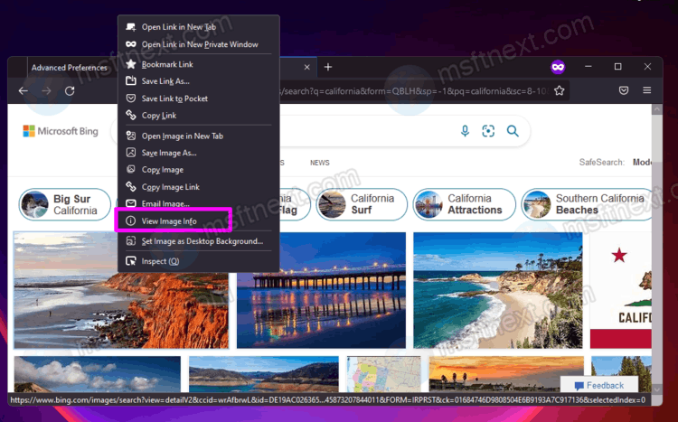 Firefox View Image Info In Context Menu