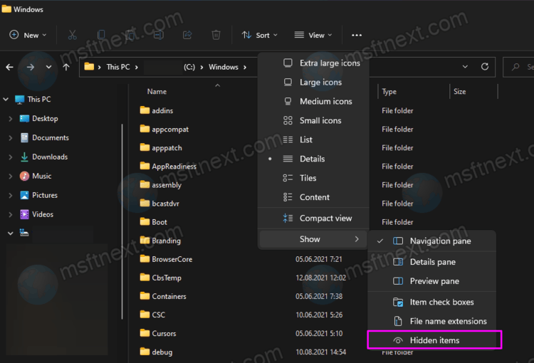 Show Hidden Files