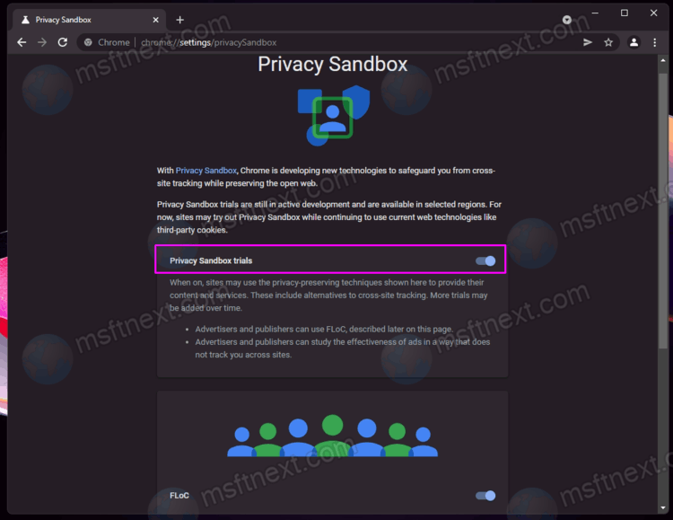 Google Chrome Disable Privacy Sandbox