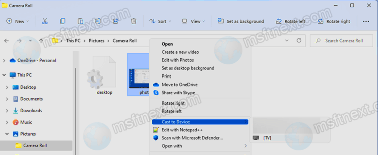 Windows 11: Remove Cast to Device from File Explorer