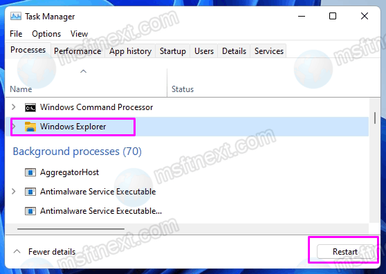 Windows 11 Restart Explorer