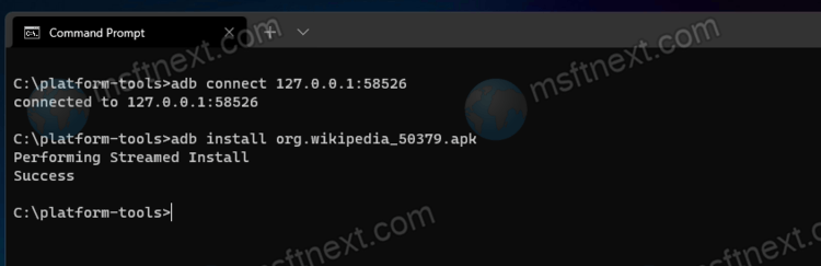 Sideload APK In Windows 11