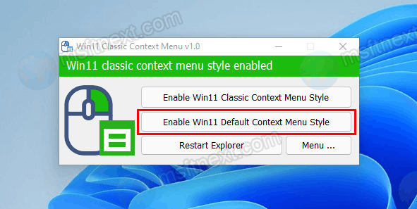 Restore Default Menus